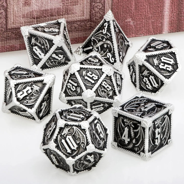 Metal DND Dice Set – Heavyweight Polyhedral Dice for Dungeons & Dragons & RPGs Gamers Guild