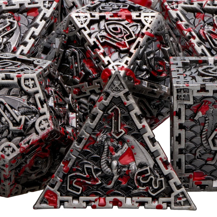DND Metal Polyhedral Dice Set – Heavy RPG Dice for Dungeons & Dragons, Pathfinder & Tabletop Games Gamers Guild