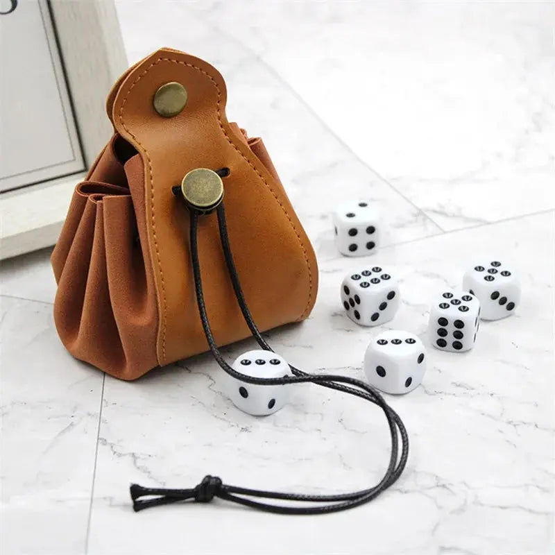 PU Leather Bag For DND Dice Game Tray 5 Celtic Designs Cute Drawstring Pouch For D&D Roleplaying RPG Gift Ideas Coin Purse Gamers Guild