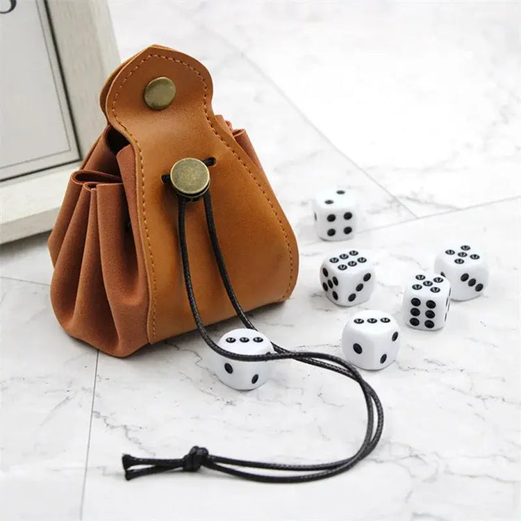 PU Leather Bag For DND Dice Game Tray 5 Celtic Designs Cute Drawstring Pouch For D&D Roleplaying RPG Gift Ideas Coin Purse Gamers Guild