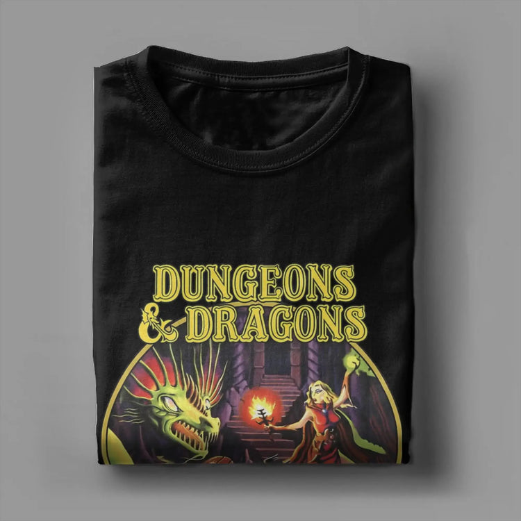 Dungeons & Dragons Men’s Vintage Cotton T-Shirt – Casual O-Neck Short Sleeve Tee for RPG Fans Gamers Guild