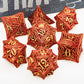 Tree Root Metal Dice Set – Red Polyhedral Dice for D&D, Pathfinder & RPGs Gamers Guild