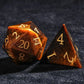 Tigerite Pirate Dice Set – 7pc Resin Polyhedral Dice with Golden Script for DND, COC & RPG Tabletop Play Gamers Guild