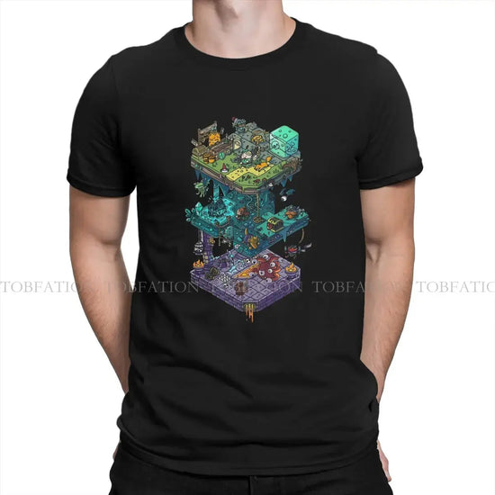 Dungeons & Isometric Dragons Cotton T-Shirt – Casual DND Dice Graphic Tee for Men, Streetwear Style Gift Gamers Guild