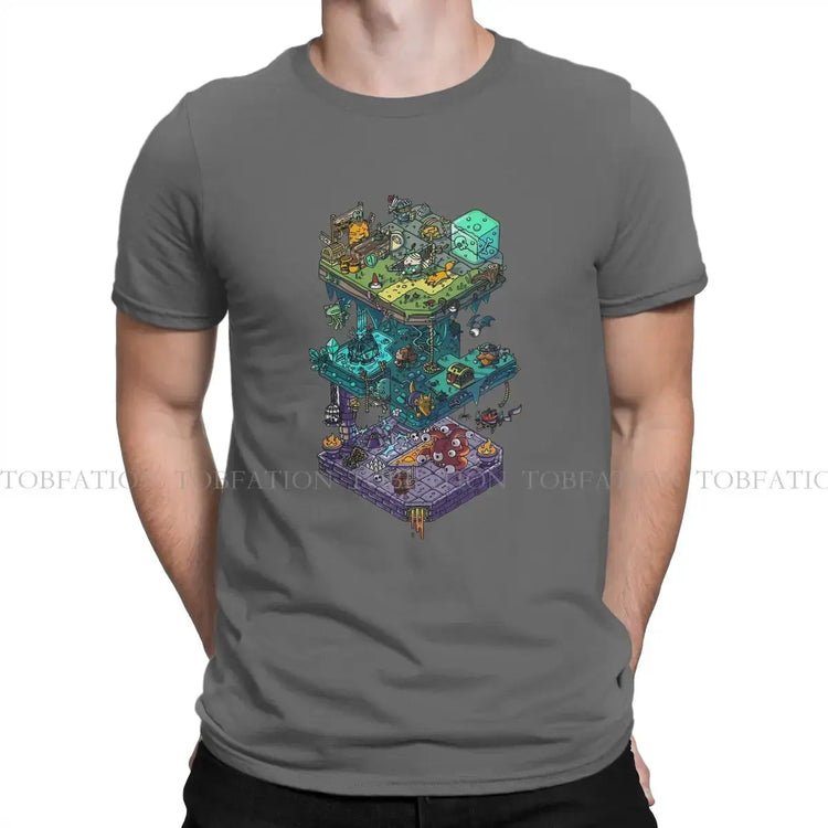 Dungeons & Isometric Dragons Cotton T-Shirt – Casual DND Dice Graphic Tee for Men, Streetwear Style Gift Gamers Guild