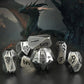 7-Piece ZHOORQI Stonehenge Metal Dice Set – Weathered Polyhedral RPG Dice for D&D, Pathfinder & Tabletop Games Gamers Guild