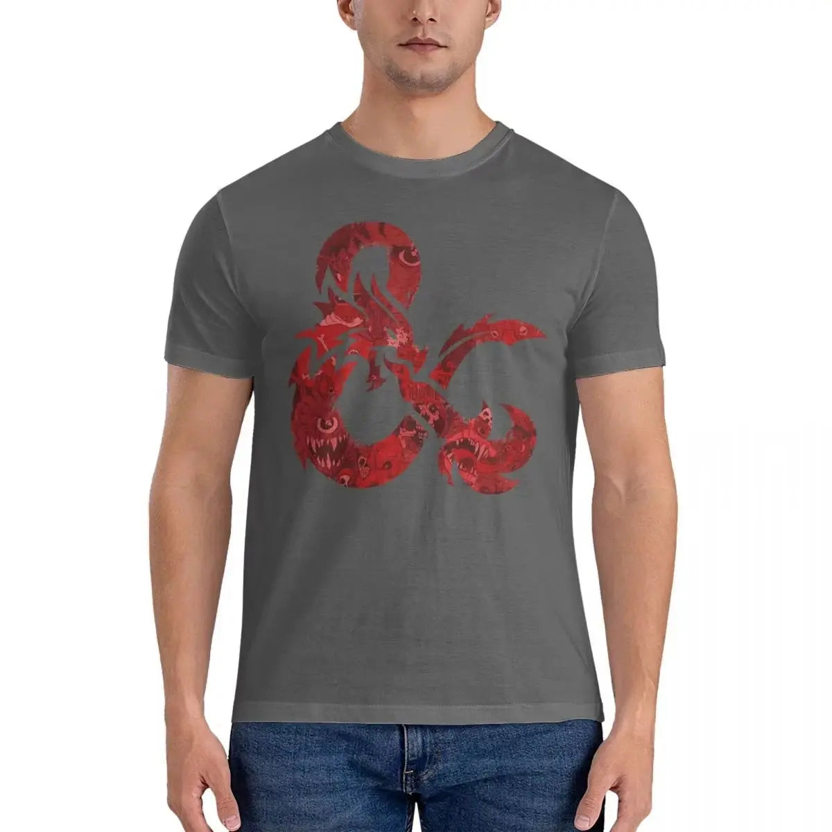 Bestiary Ampersand T-Shirt – 100% Cotton Dungeons & Dragons Tee for Men, Casual Short Sleeve RPG Apparel Gamers Guild