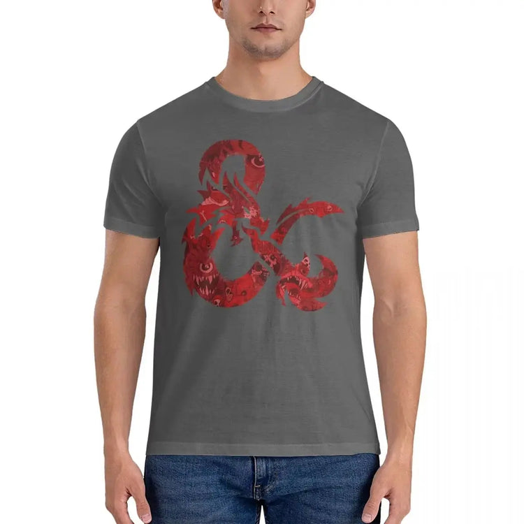 Bestiary Ampersand T-Shirt – 100% Cotton Dungeons & Dragons Tee for Men, Casual Short Sleeve RPG Apparel Gamers Guild