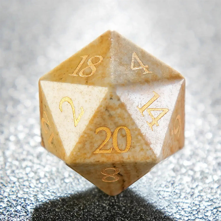 Painted Stone Pirate Dice Set – 7-Piece Gemstone Polyhedral Dice for DND, RPG & Tabletop Adventures Gamers Guild