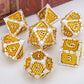 Golden Red Dragon Scale Metal Dice Set – Polyhedral Dice for D&D, Pathfinder & RPGs Gamers Guild
