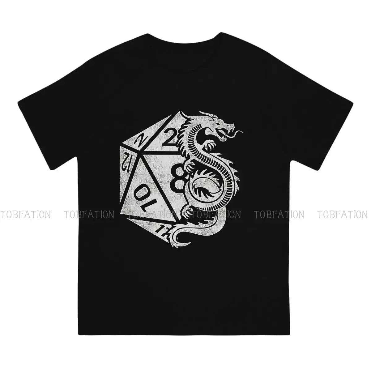 Dragon Poly Dice DnD T-Shirt – Elegant Cotton Tee | Dungeon Dice d20 Shirt for Men Gamers Guild