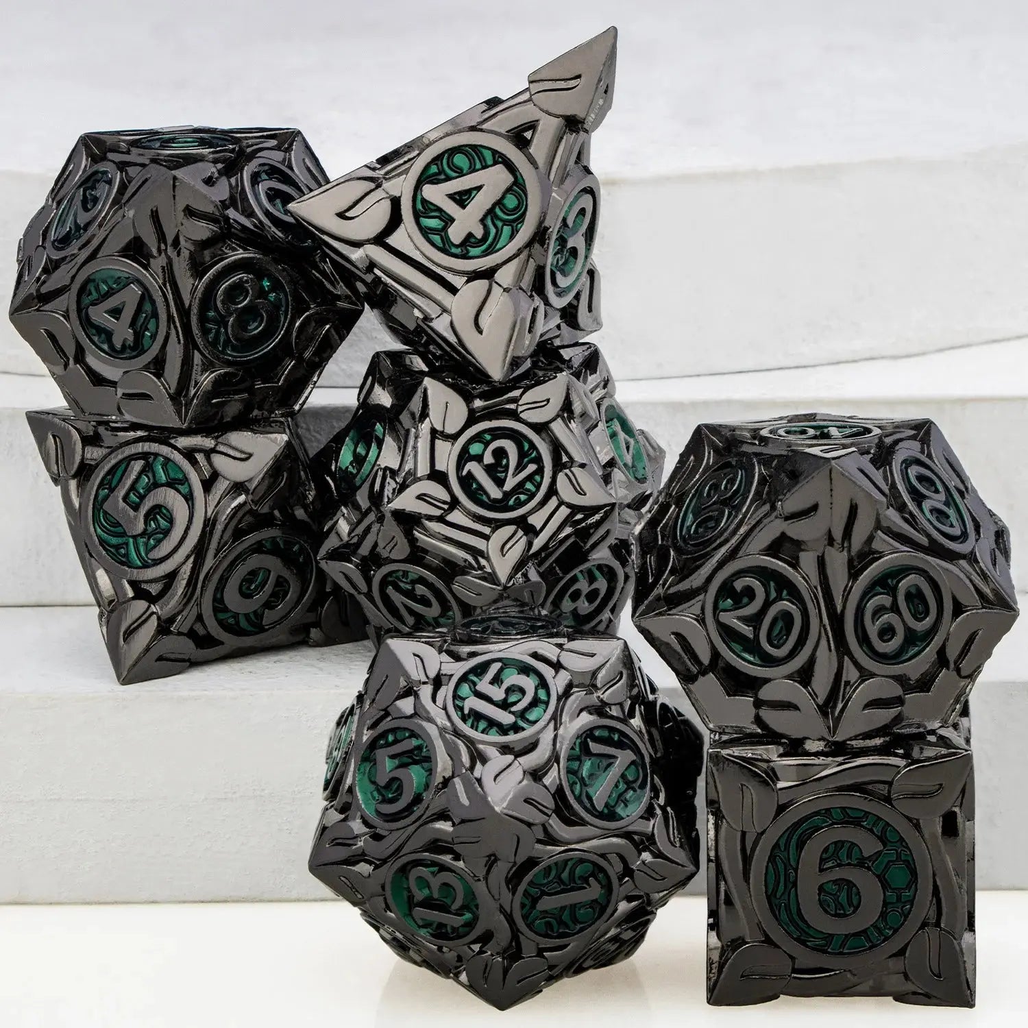 Tree Root Metal Dice Set – Red Polyhedral Dice for D&D, Pathfinder & RPGs Gamers Guild
