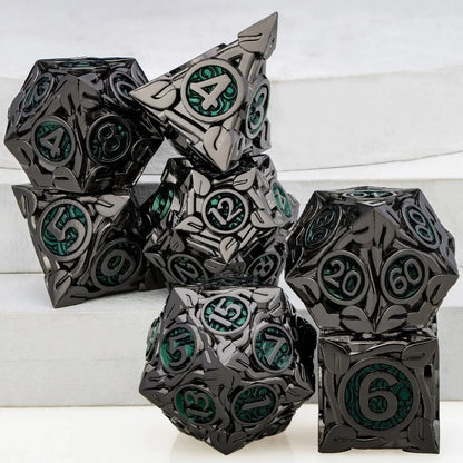 Tree Root Metal Dice Set – Red Polyhedral Dice for D&D, Pathfinder & RPGs Gamers Guild