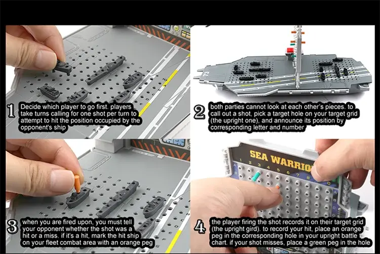 Sea Warrior Battleship Board Game – 2-Player Naval Strategy Game for Kids & Families | Interactive Tabletop Gift for Parties & Holidays Gamers Guild