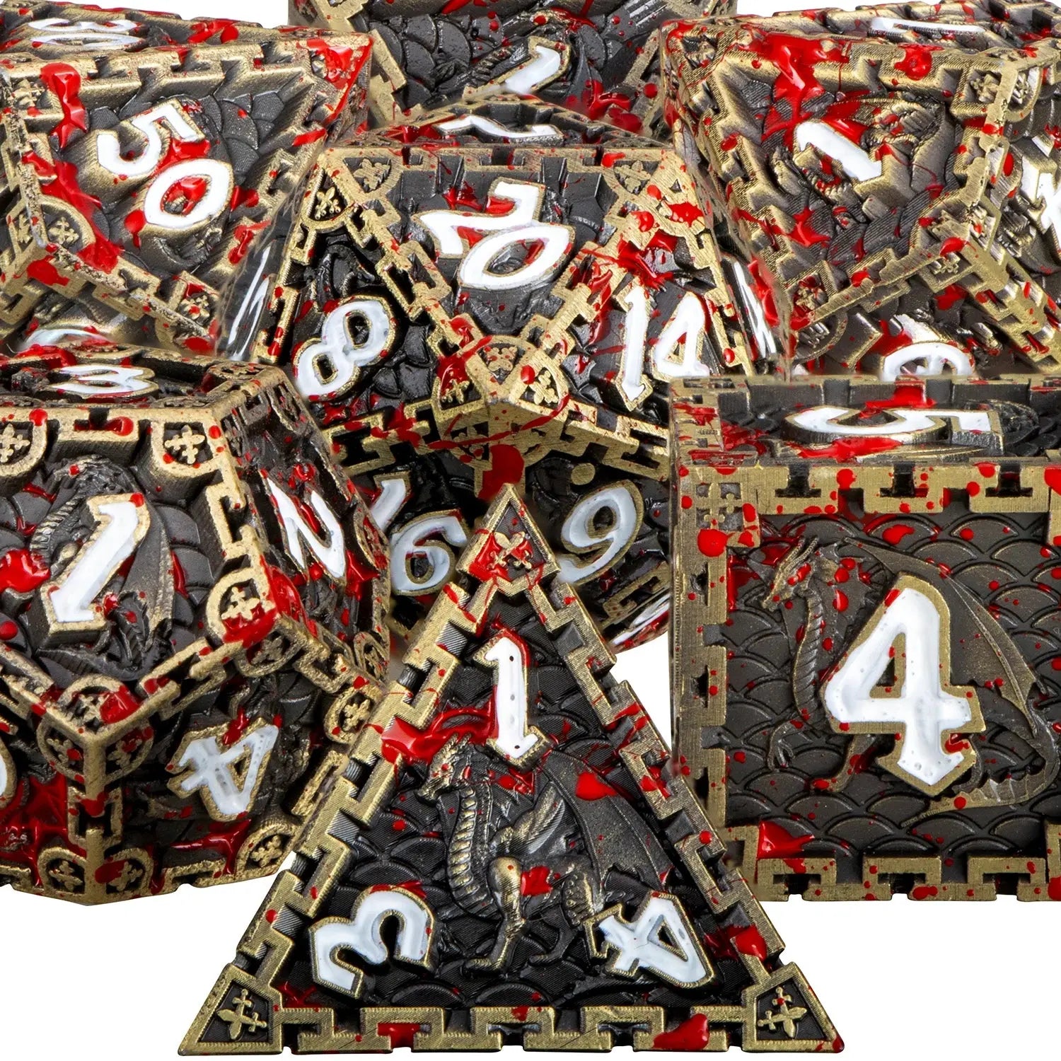 DND Metal Polyhedral Dice Set – Heavy RPG Dice for Dungeons & Dragons, Pathfinder & Tabletop Games Gamers Guild