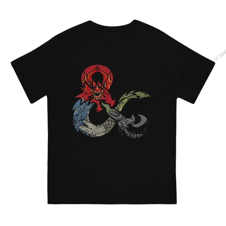 Dragon DND Men’s T-Shirt – Fantasy Graphic Tee | Casual Cotton O-Neck Top Gamers Guild