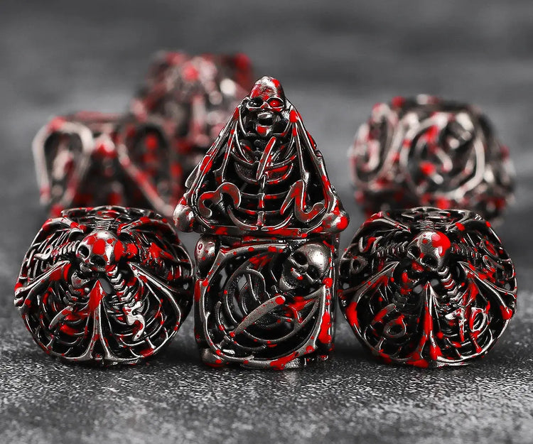 7-Piece Hollow Dragon Metal Dice Set – Intricately Carved Polyhedral Dice for D&D, Pathfinder & RPG Tabletop Games Gamers Guild