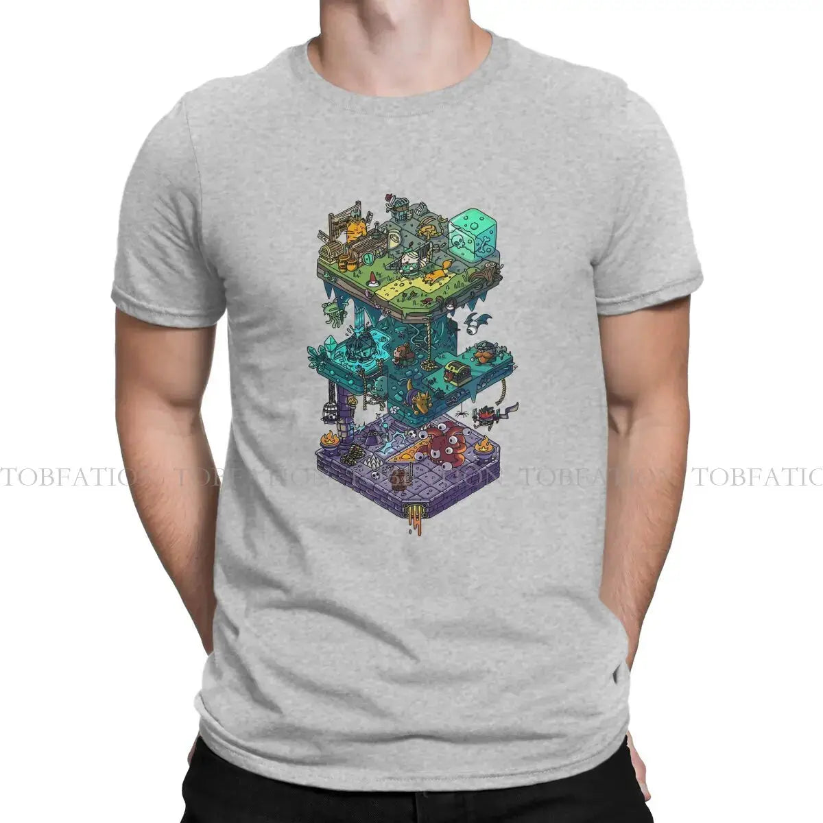 Dungeons & Isometric Dragons Cotton T-Shirt – Casual DND Dice Graphic Tee for Men, Streetwear Style Gift Gamers Guild