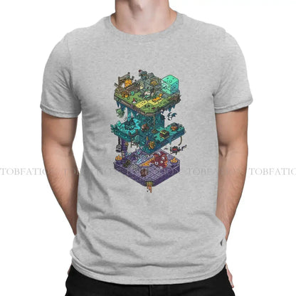 Dungeons & Isometric Dragons Cotton T-Shirt – Casual DND Dice Graphic Tee for Men, Streetwear Style Gift Gamers Guild