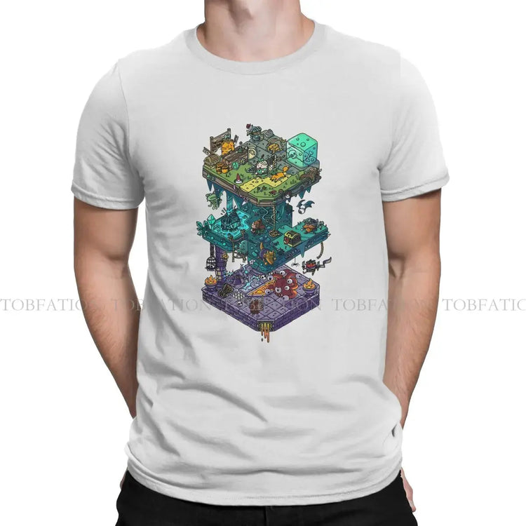 Dungeons & Isometric Dragons Cotton T-Shirt – Casual DND Dice Graphic Tee for Men, Streetwear Style Gift Gamers Guild