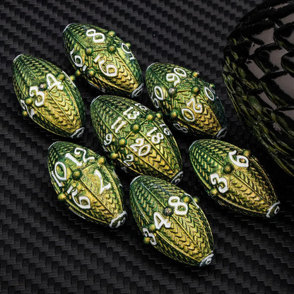 ARUOHHA Copper Purple Dragon Egg Dice Set – Metal Polyhedral Dice with Rotating Shell for D&D, Pathfinder & RPGs Gamers Guild