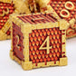 Golden Red Dragon Scale Metal Dice Set – Polyhedral Dice for D&D, Pathfinder & RPGs Gamers Guild