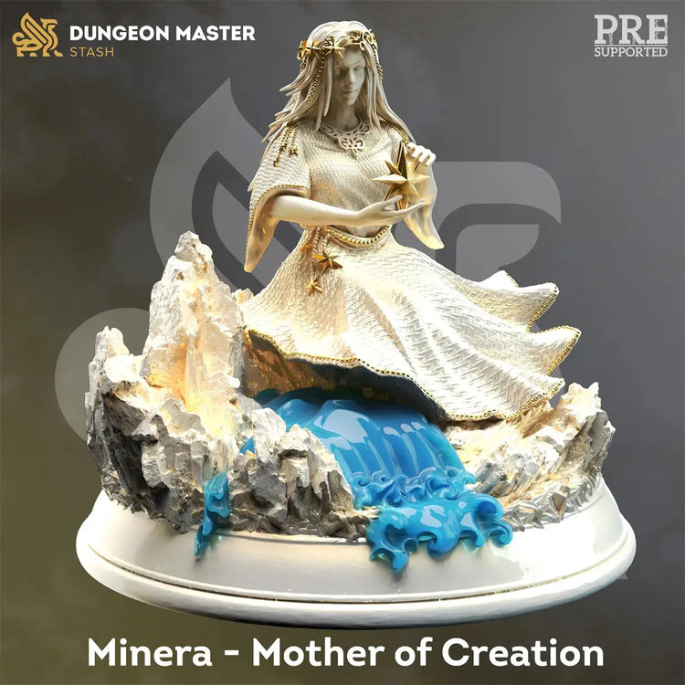 Divine Awakening Miniature Set – Goddess, Angel, Death Wizard, Dragon & Dungeon Team (Unpainted Resin) Gamers Guild