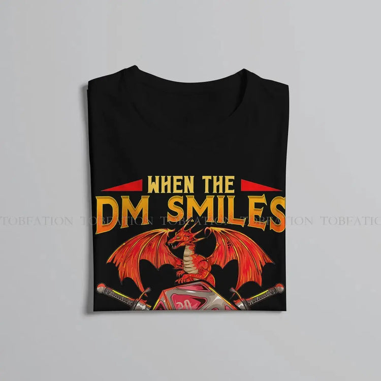 When the DM Smiles T-Shirt – Funny DnD Cotton Tee | Casual Unisex Gamer Shirt for Adults Gamers Guild