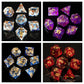 Handmade Resin Polyhedral Dice Set for RPG Games