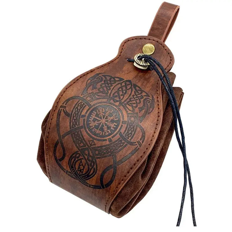 PU Leather Bag For DND Dice Game Tray 5 Celtic Designs Cute Drawstring Pouch For D&D Roleplaying RPG Gift Ideas Coin Purse Gamers Guild