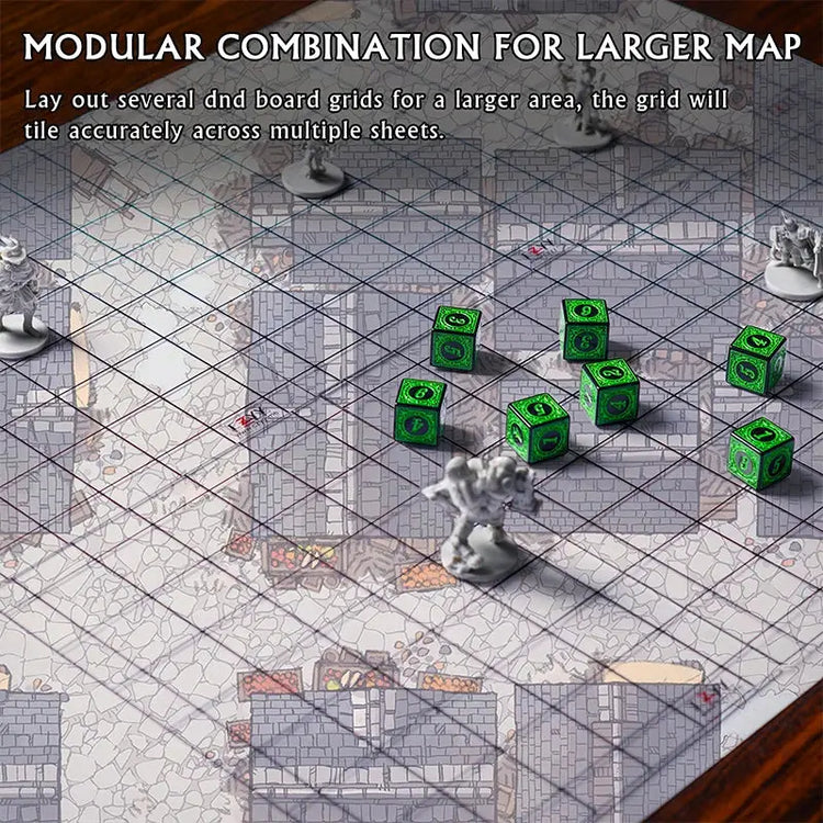 CZYY Acrylic Game Mat – 1" Square Grid Overlay (8"x11") for D&D, Pathfinder & TTRPGs Gamers Guild