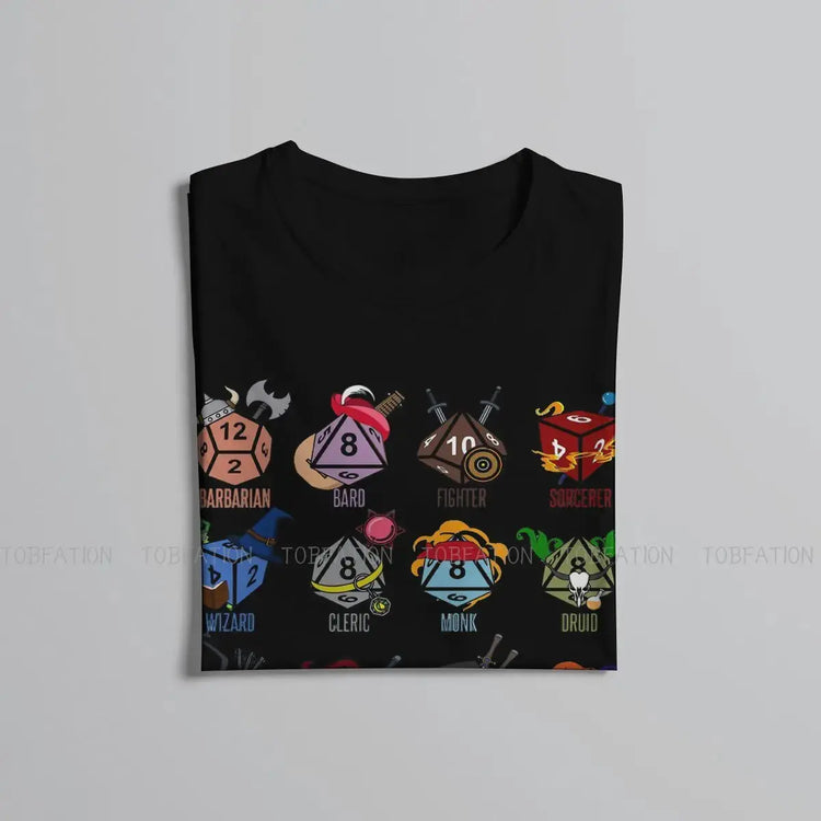 TOBFATION DnD Character Class Tee – Loose Fit Cotton Shirt for Casual Wear & RPG Fans Gamers Guild