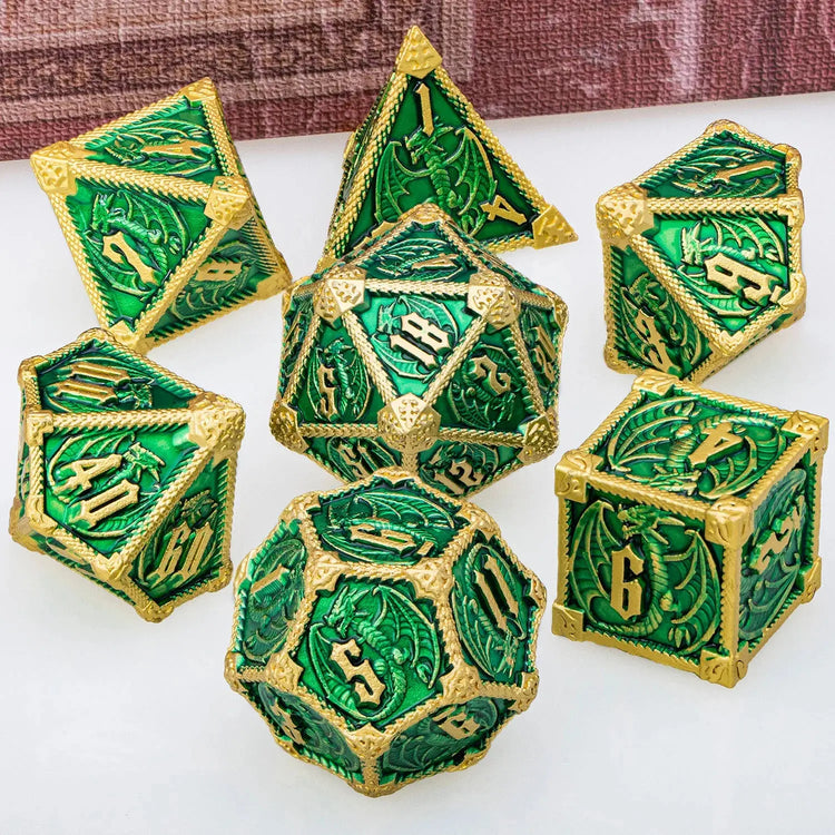 Metal DND Dice Set – Heavyweight Polyhedral Dice for Dungeons & Dragons & RPGs Gamers Guild