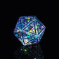Dice Set Blue Magic Resin Polyhedral