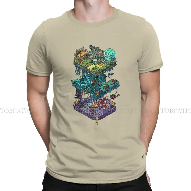 Dungeons & Isometric Dragons Cotton T-Shirt – Casual DND Dice Graphic Tee for Men, Streetwear Style Gift Gamers Guild