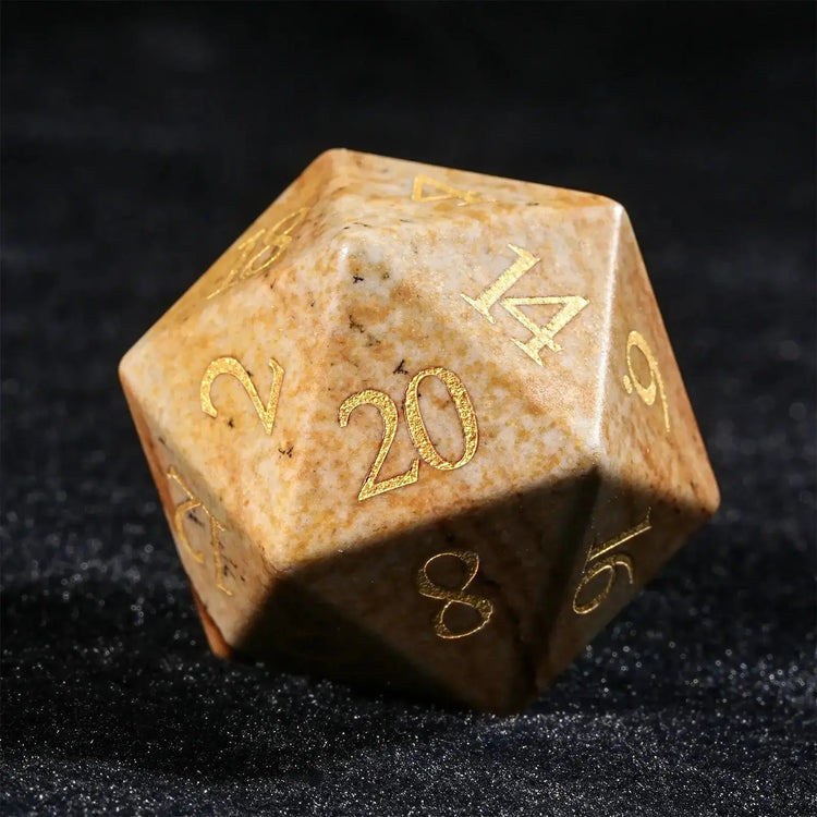 Painted Stone Pirate Dice Set – 7-Piece Gemstone Polyhedral Dice for DND, RPG & Tabletop Adventures Gamers Guild