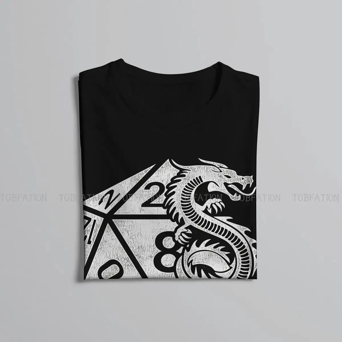 Dragon Poly Dice DnD T-Shirt – Elegant Cotton Tee | Dungeon Dice d20 Shirt for Men Gamers Guild