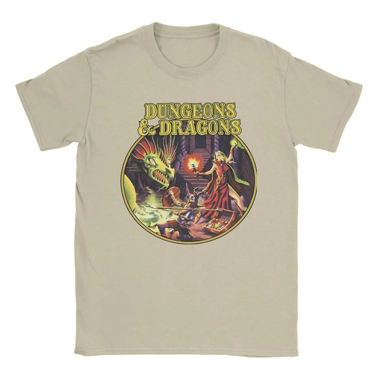 Dungeons & Dragons Men’s Vintage Cotton T-Shirt – Casual O-Neck Short Sleeve Tee for RPG Fans Gamers Guild