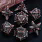 ARUOHHA Black & Red Skull Metal Dice Set – Polyhedral Dice for D&D, Pathfinder & RPGs Gamers Guild