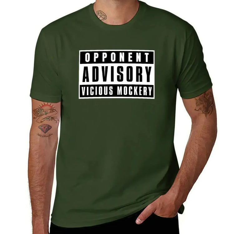 Opponent Advisory: Vicious Mockery T-Shirt – Funny DND Bard Spell Tee | Plus Size RPG Top for Men Gamers Guild