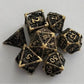 7-Piece Hollow Metal Dragon Dice Set – Engraved Polyhedral RPG Dice for D&D, Pathfinder & Collector Display Gamers Guild