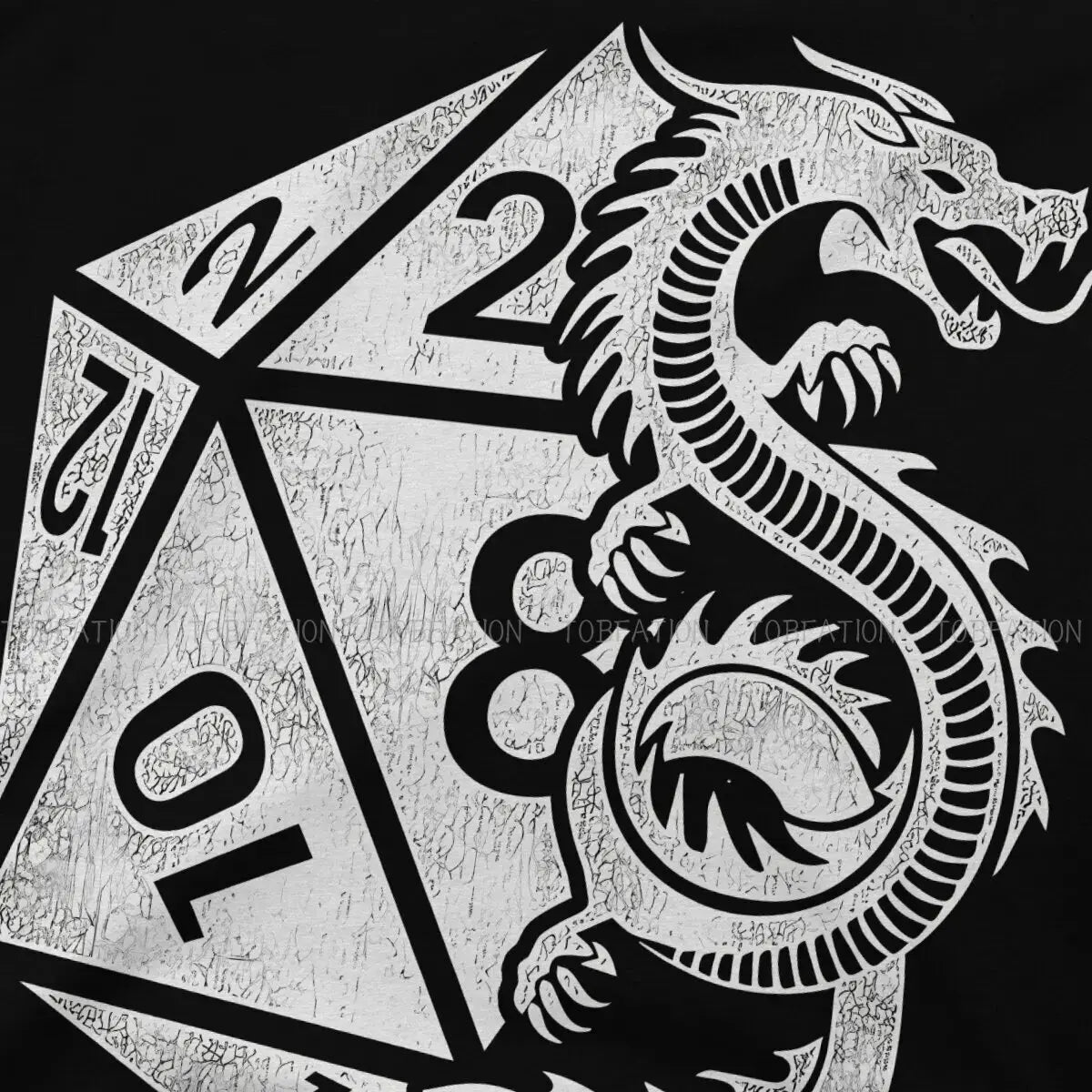 Dragon Poly Dice DnD T-Shirt – Elegant Cotton Tee | Dungeon Dice d20 Shirt for Men Gamers Guild