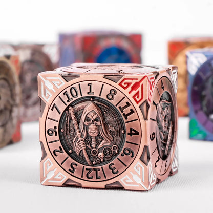 Dragon-Themed Metal Gyro D6 Dice – Rotatable Six-Sided RPG Dice with Box for D&D & Tabletop Games Gamers Guild