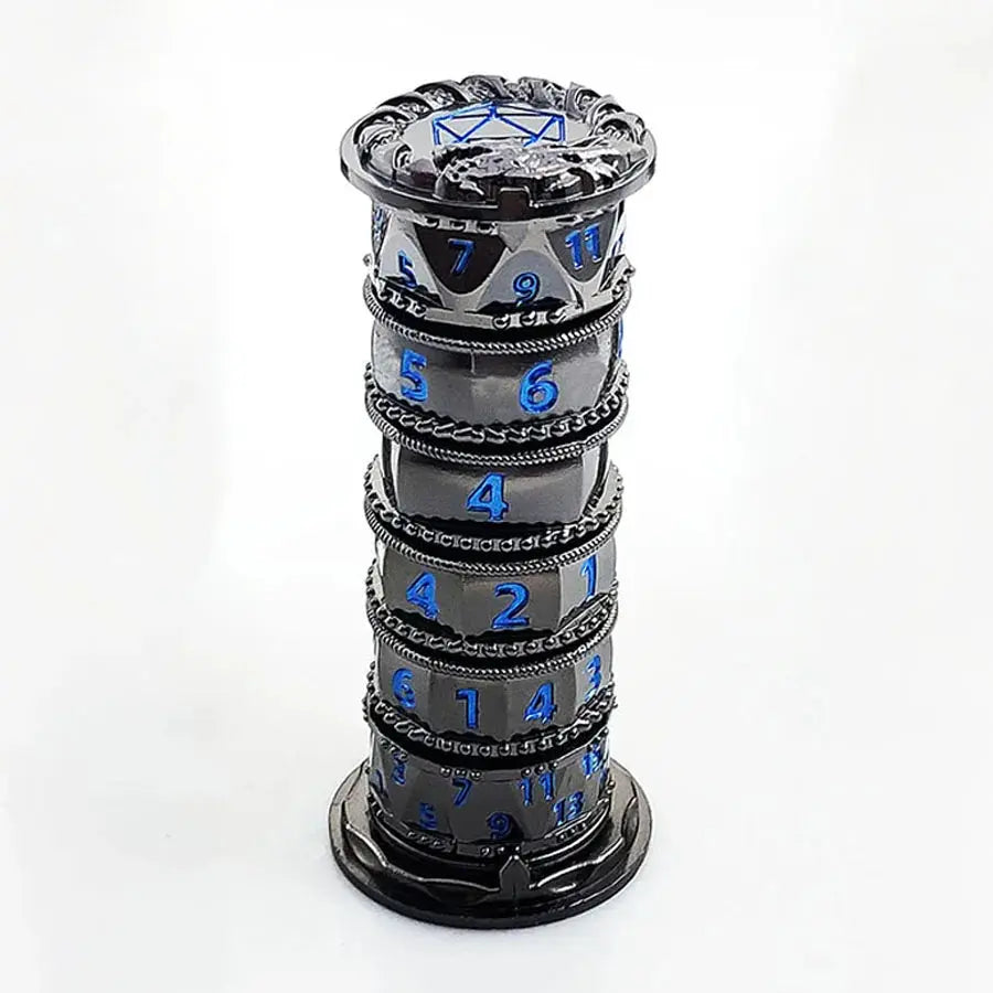 7-in-1 Metal Rotating Dice Tower – Polyhedral RPG Dice for D&D, COC, Cthulhu & Tabletop Games Gamers Guild