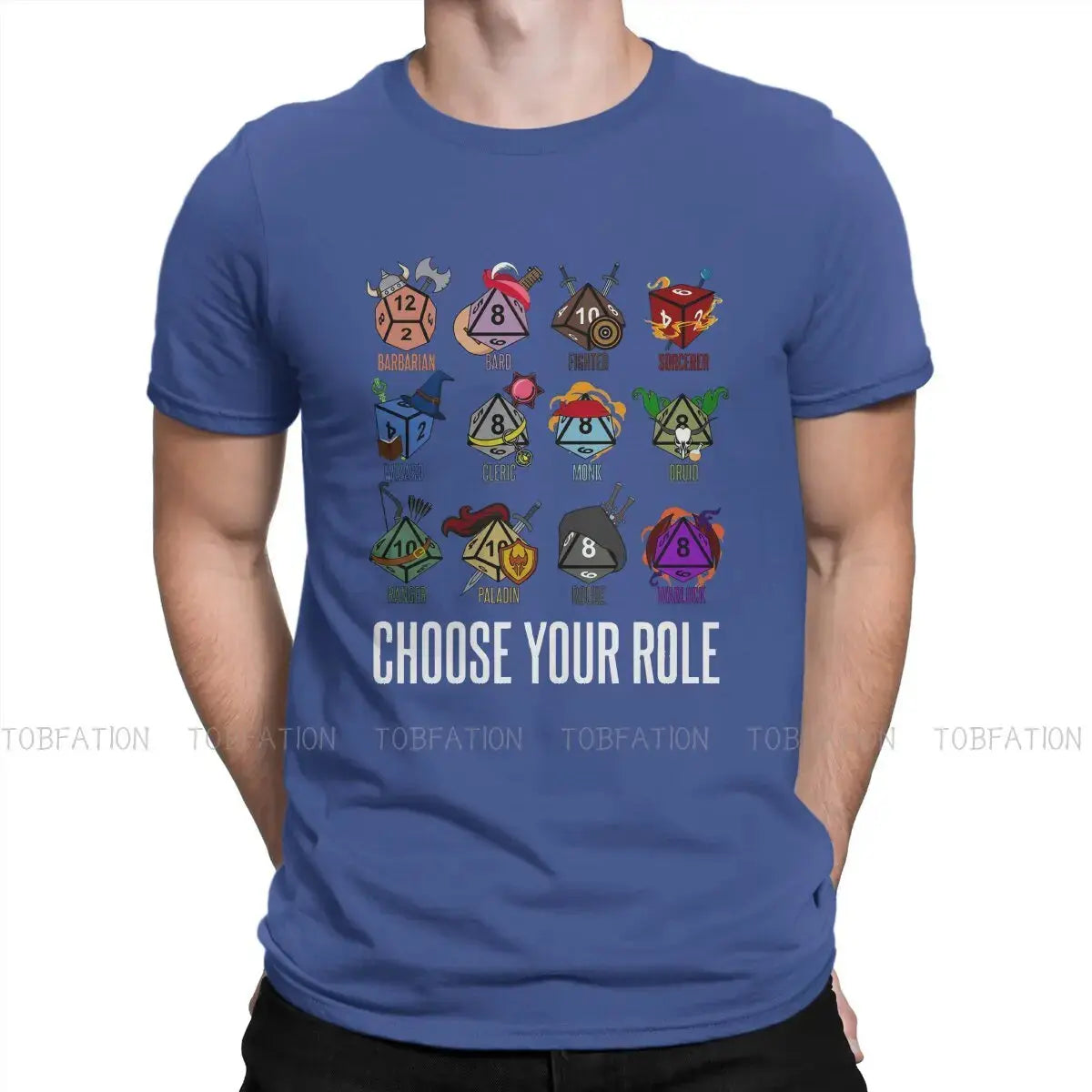 TOBFATION DnD Character Class Tee – Loose Fit Cotton Shirt for Casual Wear & RPG Fans Gamers Guild