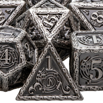 Music DND Metal Dice Set – Polyhedral Dice for Dungeons & Dragons, Pathfinder & RPGs Gamers Guild
