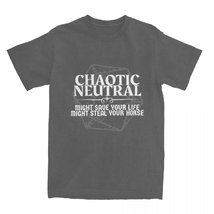Chaotic Neutral Might Save Your Life T-Shirt – Funny DND Graphic Tee for Men & Women | Cotton RPG Top Gamers Guild