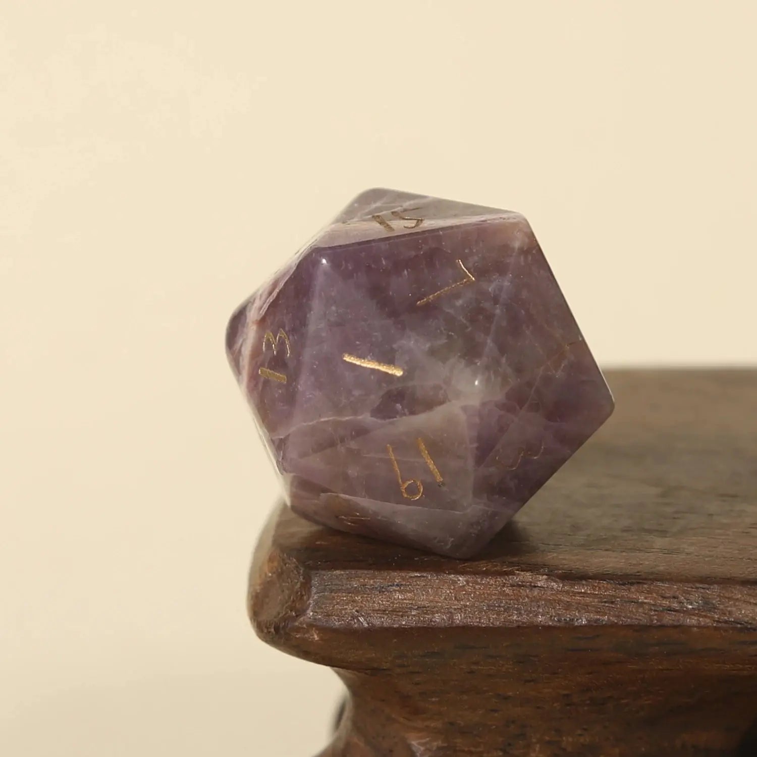 Crystal Quartz D20 – Handwritten Font Gemstone Dice for DND, Pathfinder & RPG Star Path Adventures Gamers Guild