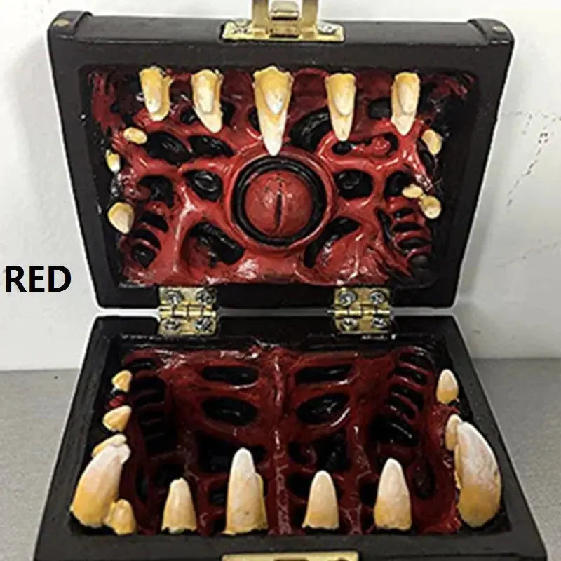 Legendary Mimic Dice Chest – Crimson Chaos Resin Storage Box for DND, Pathfinder & RPG Dice Sets Gamers Guild