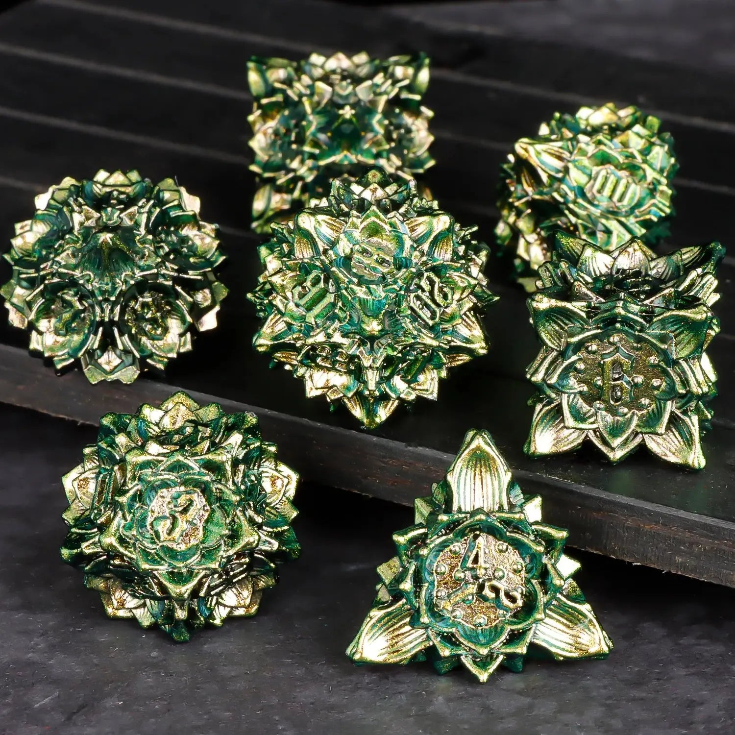 Metal Gear Polyhedral Dice Set – D20 & D6 RPG Dice for D&D, Trailblazer, Warhammer & Tabletop Games Gamers Guild